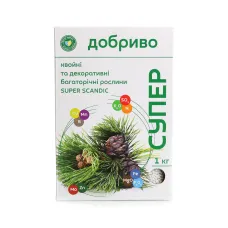 Супер Добриво для хвойних та декоративних багаторічних рослин SUPER SCANDIC 1 кг Сімейний сад