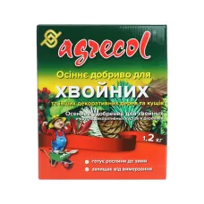 Добриво осіннє для хвойних та декоративний кущів та дерев 1,2 кг Agrecol